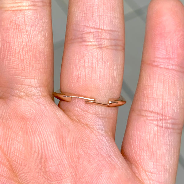 Rose Gold Heart Sterling Silver Ring