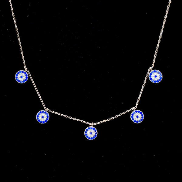 Multiple Evil Eye Crystal Necklace