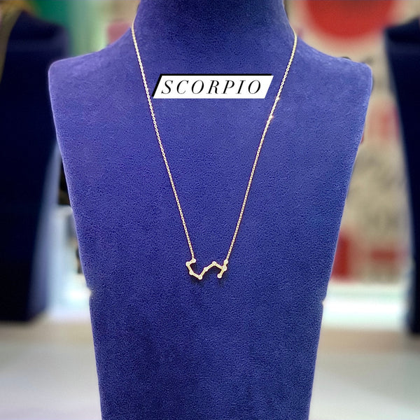 New Trendy Zodiac Sign Sterling Silver Necklace