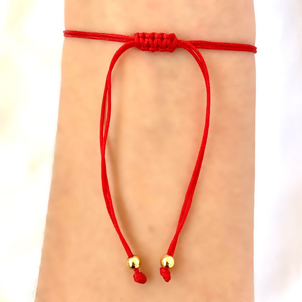 Enamel Evil Eye Adjustable Red String Bracelet Hamsa