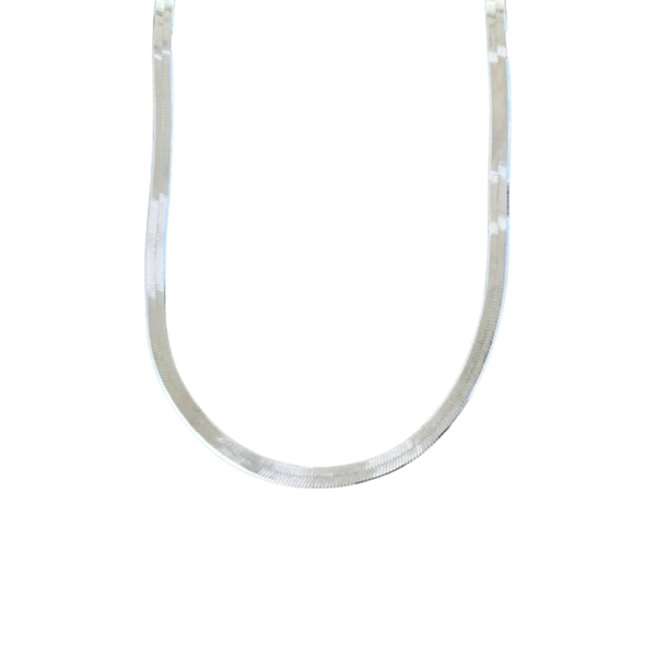Herringbone Snake Chain Sterling Silver Necklace