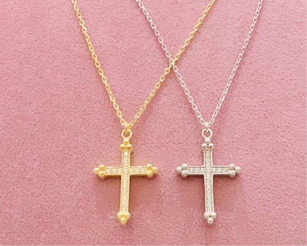 Modern Big Cross Sterling Silver Necklace