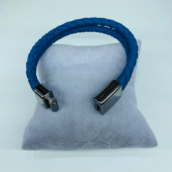 Casual Double Braid Leather Men Bracelet