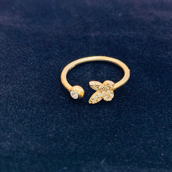Butterfly Delicate Ring 925 Sterling Silver Adjustable