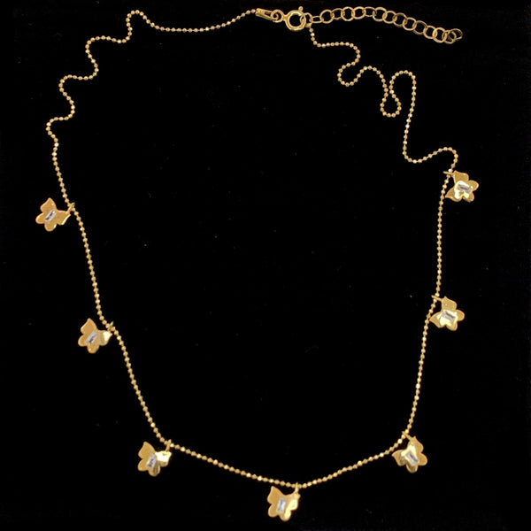 Multiple Lovely Butterfly Sterling Silver Necklace