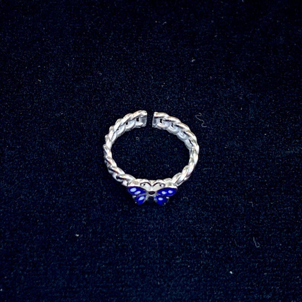 Thick Butterfly Sterling Silver Ring