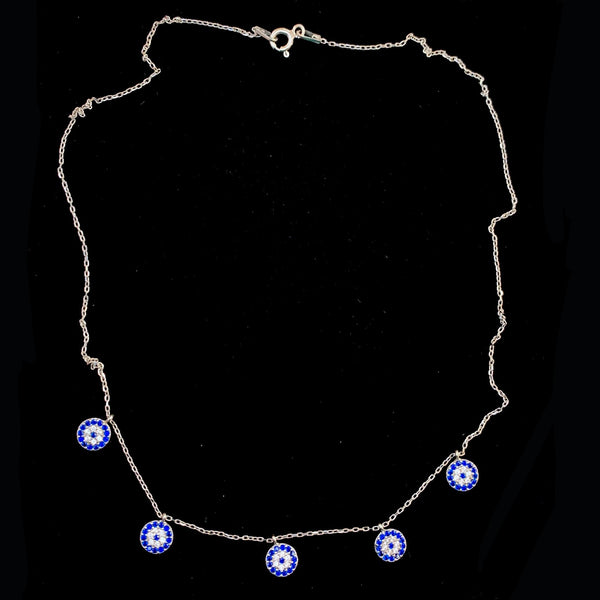 Multiple Evil Eye Crystal Necklace