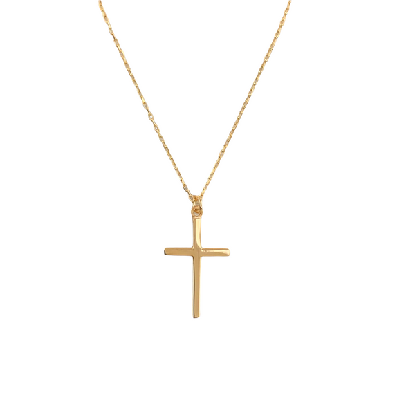 Simple Cross Sterling Silver Necklace