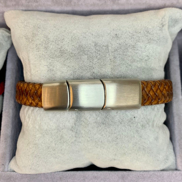 Classy Leather Men Bracelet