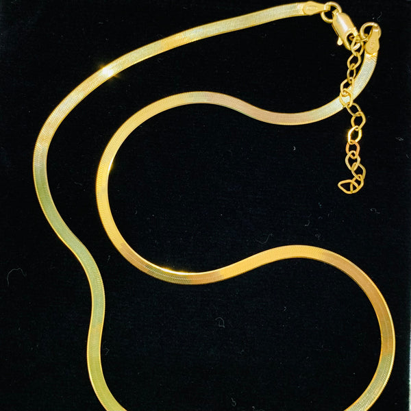 Herringbone Snake Chain Sterling Silver Necklace