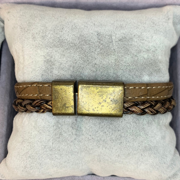 Double Strips Leather Bracelet