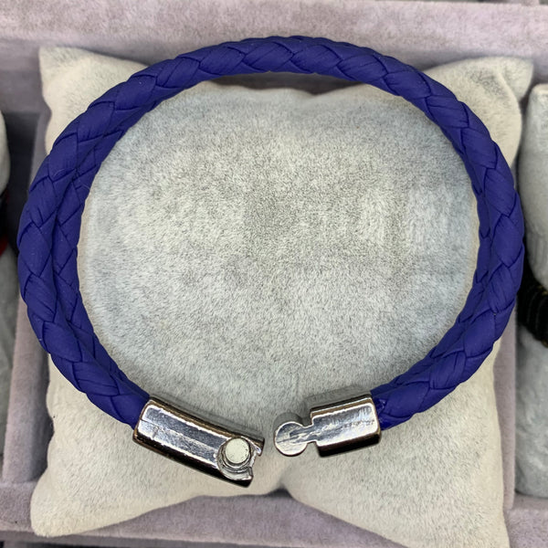 Casual Double Braid Leather Men Bracelet