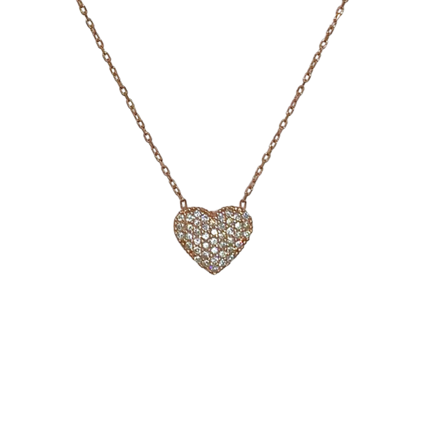 Single Small Heart Sterling Silver Necklace