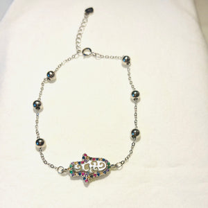 Good Luck Hamsa Silver Bracelet