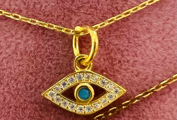 Washington Sterling Silver Evil Eye Necklace Model 15