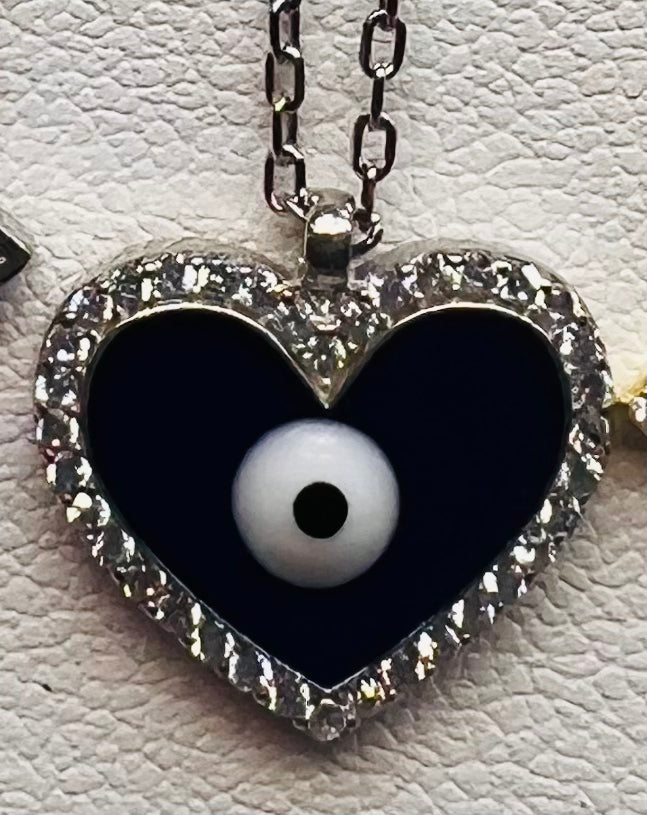 Washington Sterling Silver Evil Eye Necklace Model20