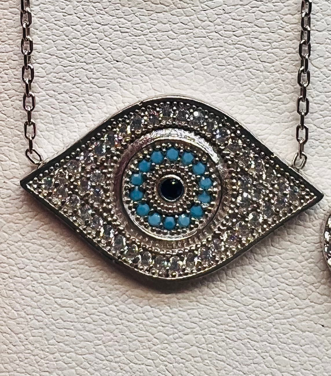 Washington Sterling Silver Evil Eye Necklace Model 19