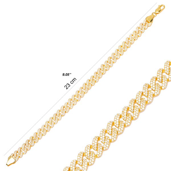Diamond Cuban Link Bracelet Crystals