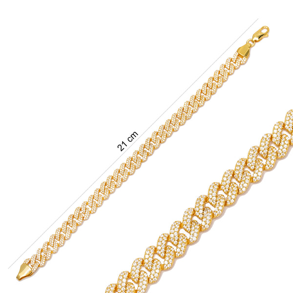 Diamond Cuban Link Bracelet Crystals