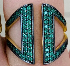 Authentic Gladiator Geometric Sterling Silver Ring