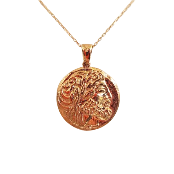Zeus Greek Coin Necklace