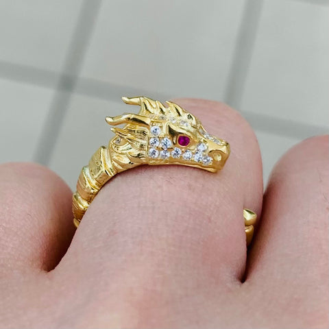 Dragon Sterling Silver Ring Adjustable