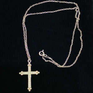 Modern Big Cross Sterling Silver Necklace
