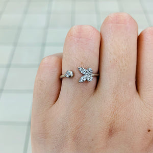 Butterfly Delicate Ring 925 Sterling Silver Adjustable