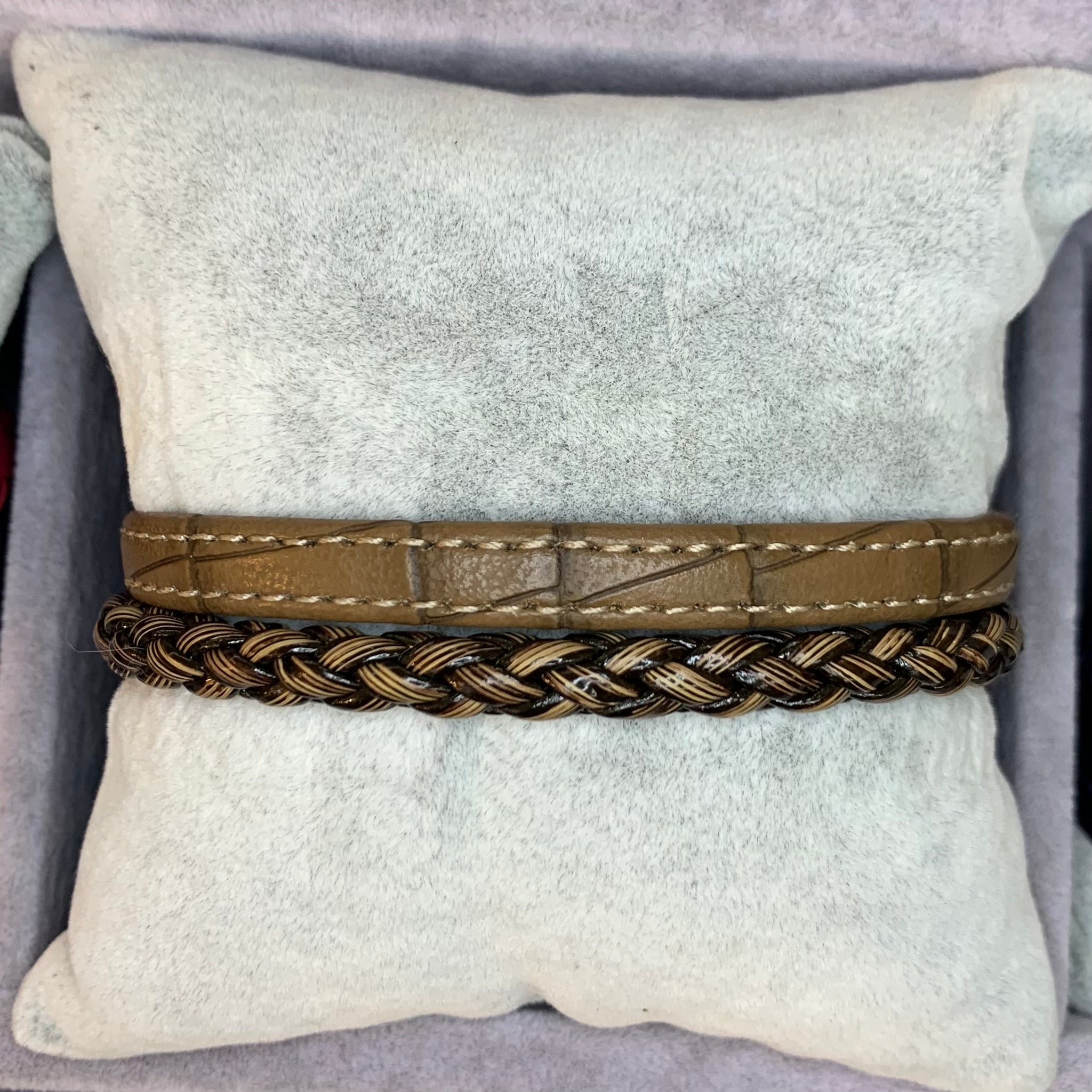 Double Strips Leather Bracelet