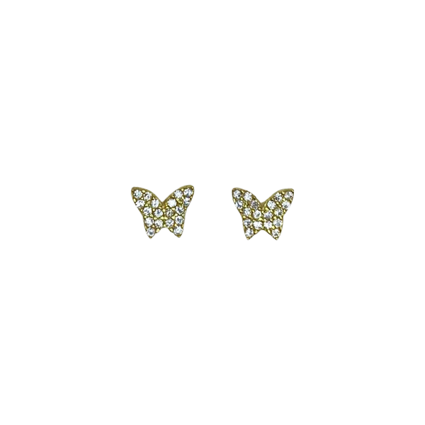 Mini Butterfly Sterling Silver Earrings