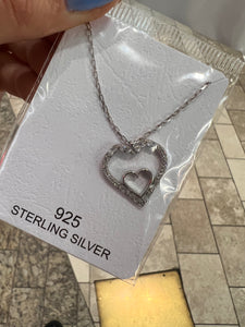925 Sterling Silver Necklace Love Model 10