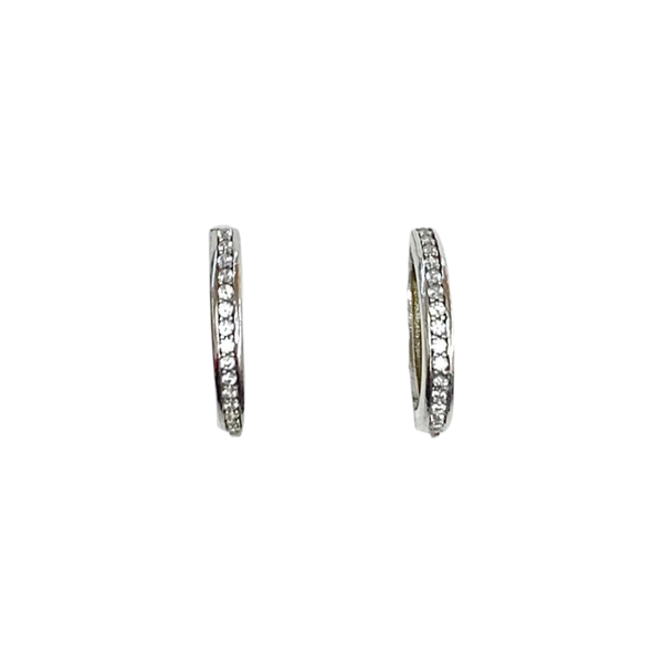 Medium Sterling Silver Hoops Earrings