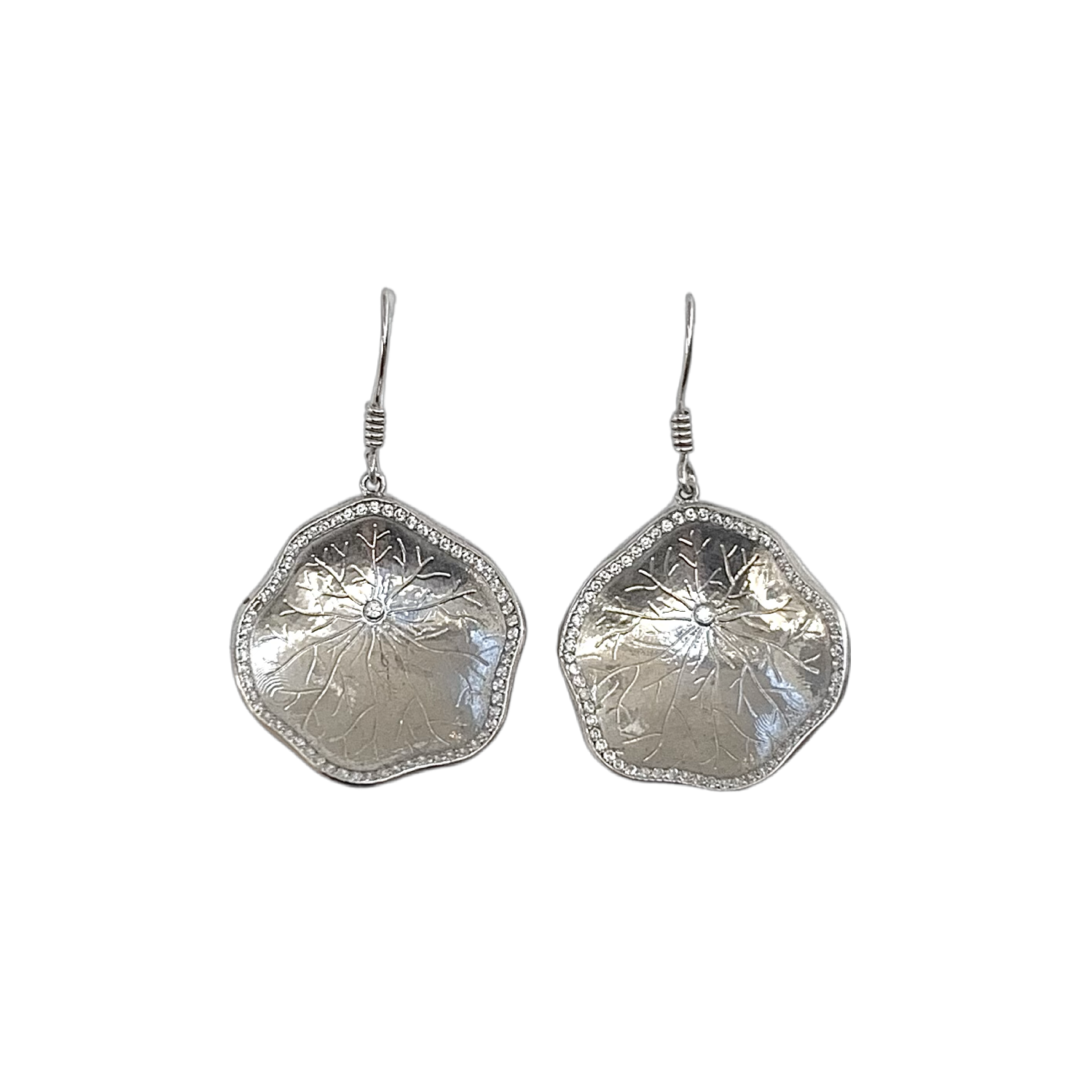 Authentic Leaf Sterling Silver Earrings