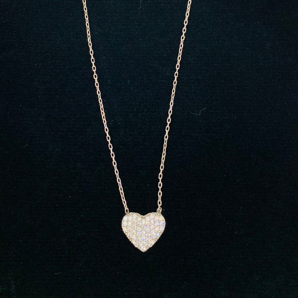 Single Small Heart Sterling Silver Necklace