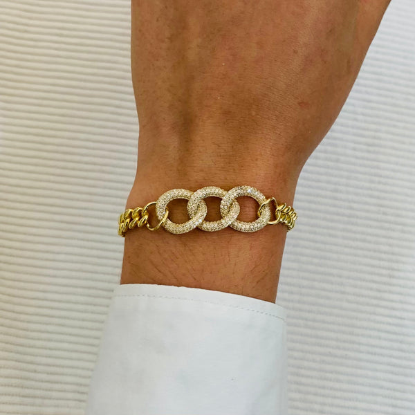 Triple Hoops Sterling Silver Bracelet