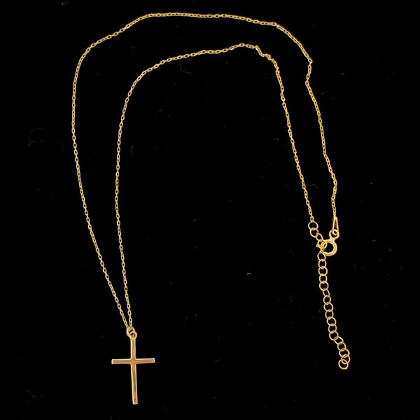 Simple Cross Sterling Silver Necklace
