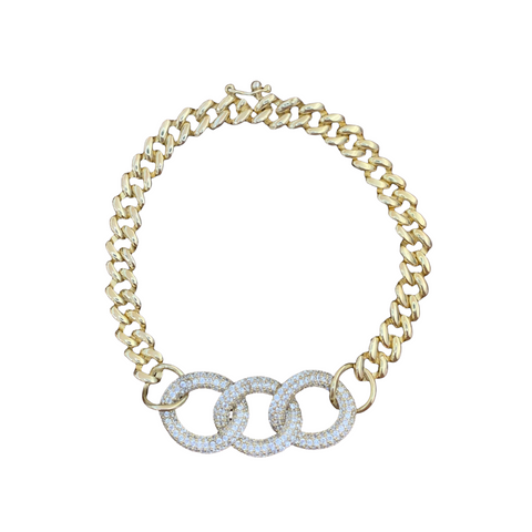 Triple Hoops Sterling Silver Bracelet