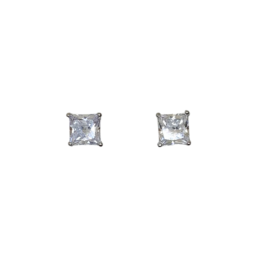 Square Sterling Silver Stud Earrings