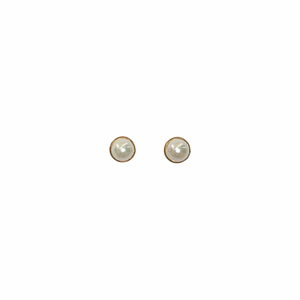 Single Pearl Stud Sterling Silver Earrings