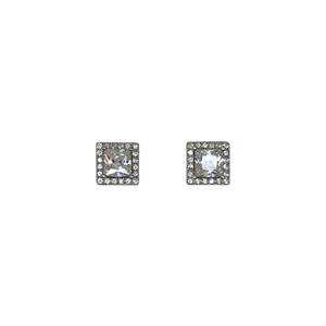 Square Frame Sterling Silver Stud Earrings