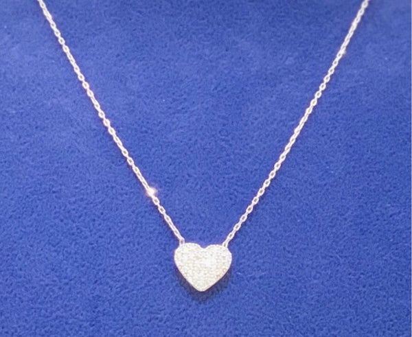 Single Small Heart Sterling Silver Necklace