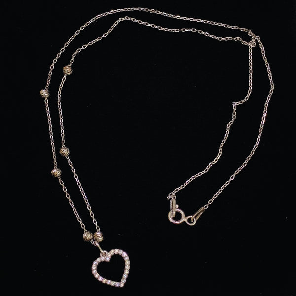 Single Mini Heart Sterling Silver Necklace